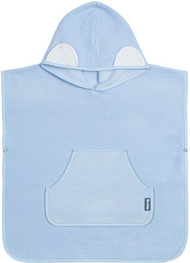 Sensillo Poncho-Halat De Baie Pentru Bebeluşi Cu Glugă Albastru 55x60cm