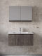 Furnibath Πάγκος με Νιπτήρα & Καθρέπτη Μ81xΒ35xΥ46cm Grey