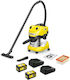Karcher WD 4-18 S Dual Rechargeable Vacuum Wet / Dry with Plastic Bin 20lt
