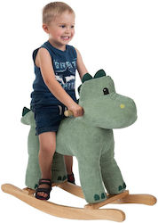 Bakaji Fabric Rocking Toy Dinosaur with Sounds Green