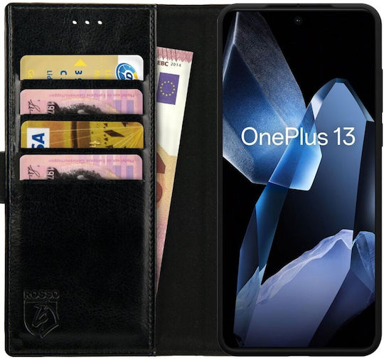 Rosso Element Pu Wallet Δερματίνης / Σιλικόνης Μαύρο (OnePlus 13)