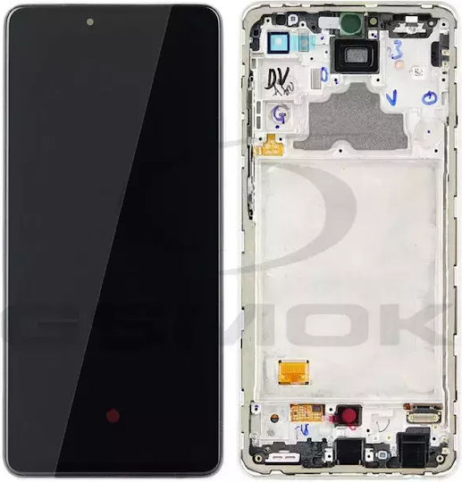 Samsung Οθόνη mit Touch-Mechanismus für Samsung A725 Galaxy A72 (Weiß)