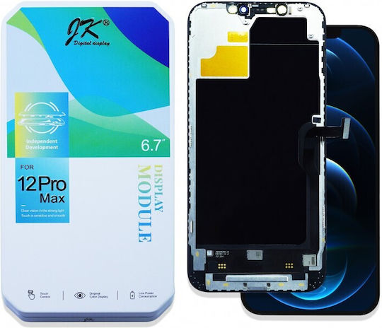 Οθόνη με Μηχανισμό Αφής για iPhone 12 Pro Max (Μαύρο)