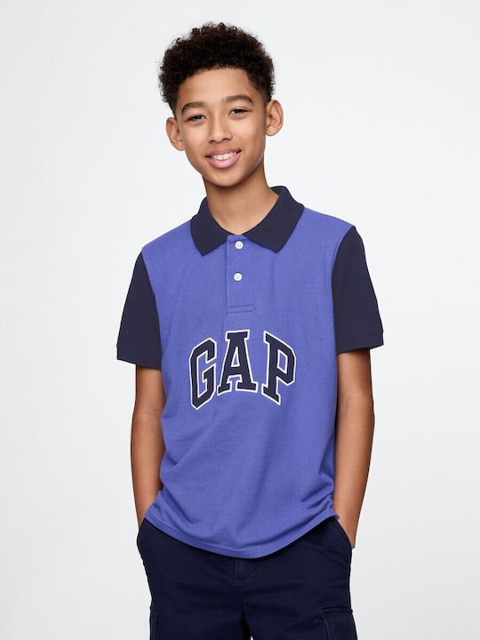 GAP Kids' Polo Short Sleeve Blue Logo