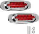 Φωτάκια Led Αυτοκινήτου Πλαϊνά Θέσης 12-24v 2τμχ 16led Universal 3858-3 Κόκκινο Oem