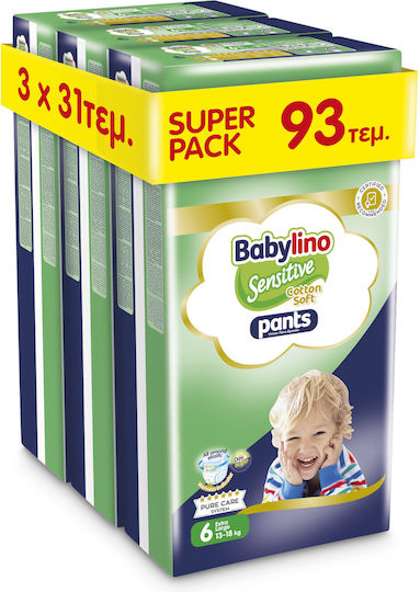 Babylino Памперси гащи Cotton Soft Pants № 6 за 13-18kg 93бр