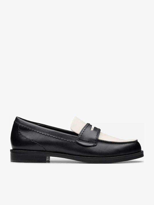 Edge Penny Δερμάτινα Γυναικεία Loafers σε Μαύρο Χρώμα
