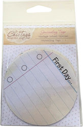 Ταμπέλες School Vintage Circle 6τμχ Scrapbooking 9x7cm