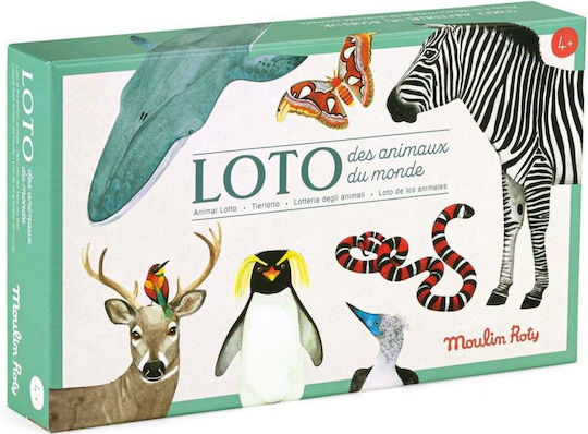 Board Game Λόττο με Ζώα for 2+ Players 4+ Years Old (FR) Moulin Roty