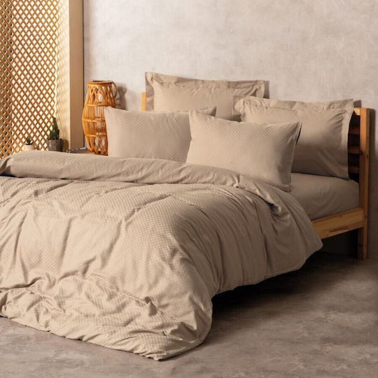 Cottonbox Σετ Μονή 160x220cm Beige