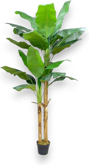 Bananier artificial cu ghiveci din plastic 220 cm