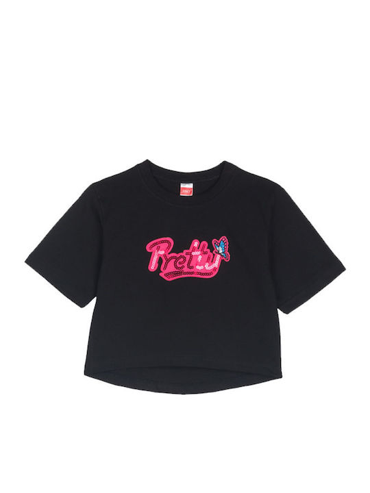 Joyce Kids Top Short-sleeved Black Pretty