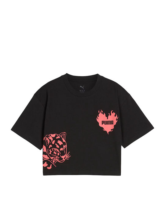 PUMA Παιδικό T-shirt Μαύρο Essentials