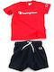 Kids' Set with Shorts Summer 2pcs Red