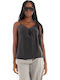 Γυναικεία Μπλούζα με Τιράντες Washed Black
