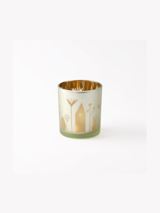 Raeder Candle Holder suitable for Tealights Glass in White Color 7x7x8cm 1pcs
