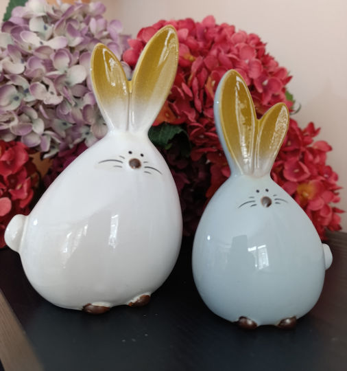 Set de Iepurași 2 Iepurași Ceramici Ecru Gri