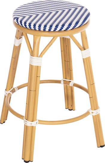 Σκαμπό Μπαρ από Αλουμίνιο Bamboo Look 43x43x65cm Σκαμπό Μπαρ από Αλουμίνιο Bamboo Look 43x43x65cm