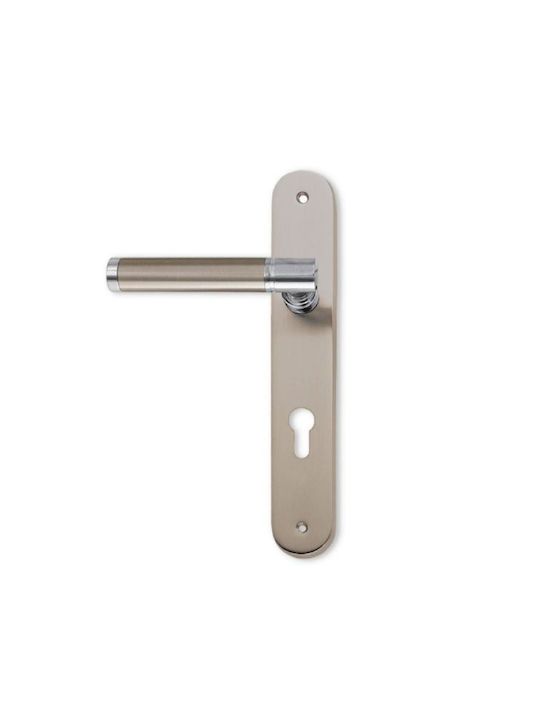 A-Lock Hebel Mittlere Tür mit Platte Links Matt Oro