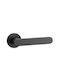 Finetto Hebel Mittlere Tür mit Rosette 801813 Paar Matte Black