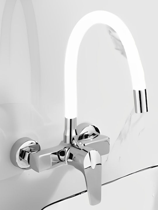 Bonken Ht1794 Küchenarmatur Wand Flexibel Weiße