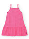 Children's Dress Sleeveless Fuchsia Fluorescent