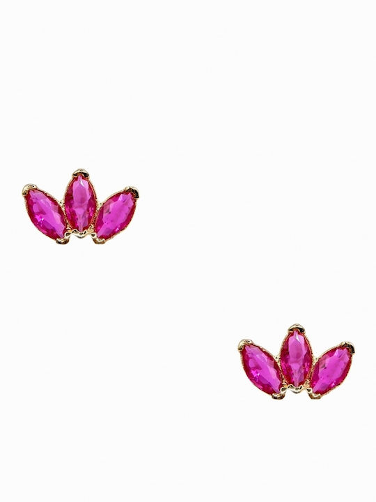 Polytimo Earrings made of Gold 14K with Stones