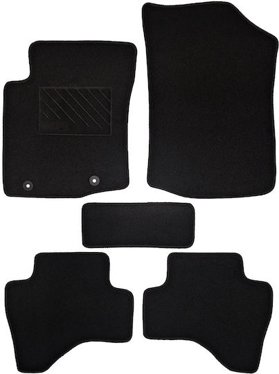 Set of Front and Rear Mats 4pcs for Peugeot 107 2005-2014 Black