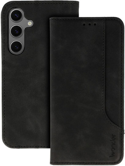 Wonder Wallet Piele artificială / Piele Negru (Galaxy A56)