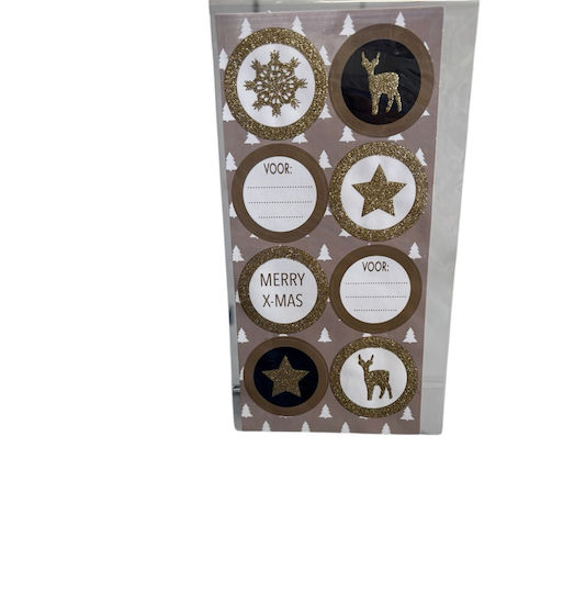 Weihnachtsgeschenkaufkleber Gold