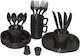 Mfh 26-piece Olive Green Camping Set