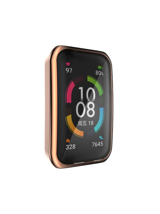Huawei Силиконов Калъф в Розово злато цвят за Huawei Band 6, 6 Pro, Honor Band 6.
