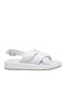 Sandale Casual Damă Flatforme Albe