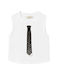 Kids' Crop Top Sleeveless White