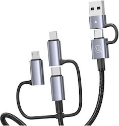 Usams USB to Lightning / Type-C / micro USB Cable 1.2m SJ713USB01