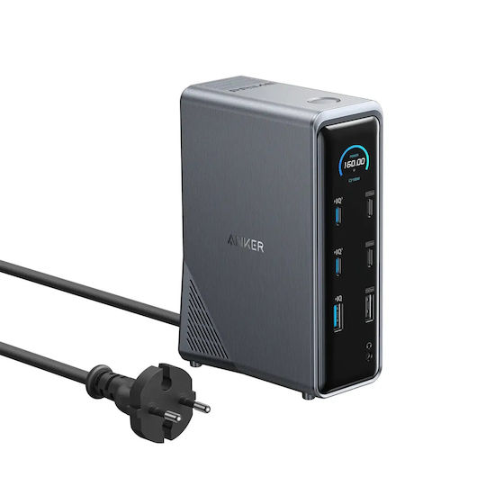 Anker USB-C Docking Station with HDMI 4K PD Ethernet and Support for 2 Monitors Black (A83B63A1)