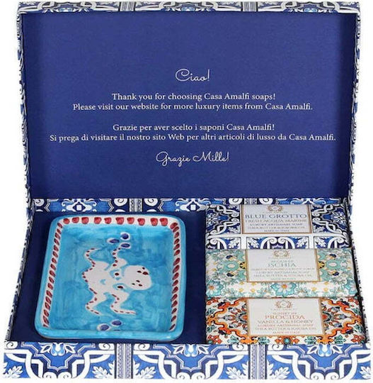 Set Cadou Săpunuri Artizanale Maiolica Albastră Casa Amalfi Gb02