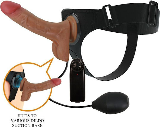 Pretty Love Universal Gurtzeug mit Dildo und Vibration in Braun Farbe