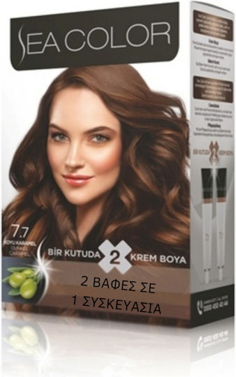 Sea Color Seacolor Βαφή Μαλλιών 7.7 Dark Caramel