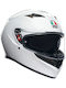 AGV K3 Setta White Motorcycle Helmet Full Face ECE 22.06 1550gr with Pinlock and Sunvisor