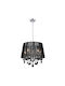 Italux Pendant Light Black with Crystals for Socket E14, E.14 45x45cm