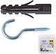 Fisco 21x90 Screw Hooks Anchors No7 Blister 2pcs 110004