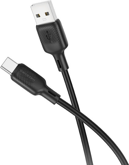 Borofone USB 2.0 Cable USB-C male - USB-A 18W Μαύρο 1m 2364