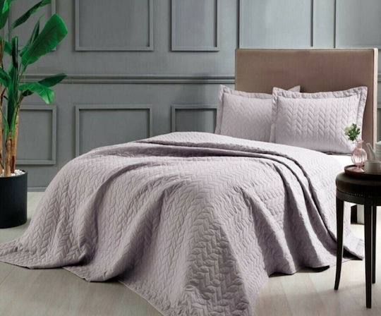 Tac Κουβερλί Σετ Ημίδιπλο Gray 180x250cm