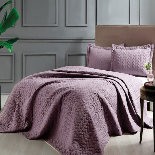 Tac Set Cuverturi Pat King Size Violet 250x260cm