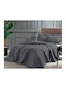 Tac Σετ Κουβερλί King Size από Πολυεστέρα Anthracite Gray 250x260cm