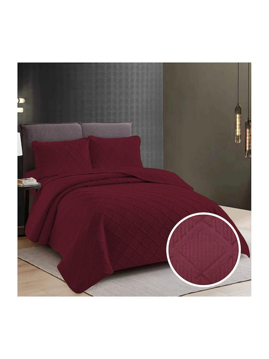 Pucioasa Elektrische Gitarren Tagesdecke Übergröße Burgundy 230x250cm 3Stück