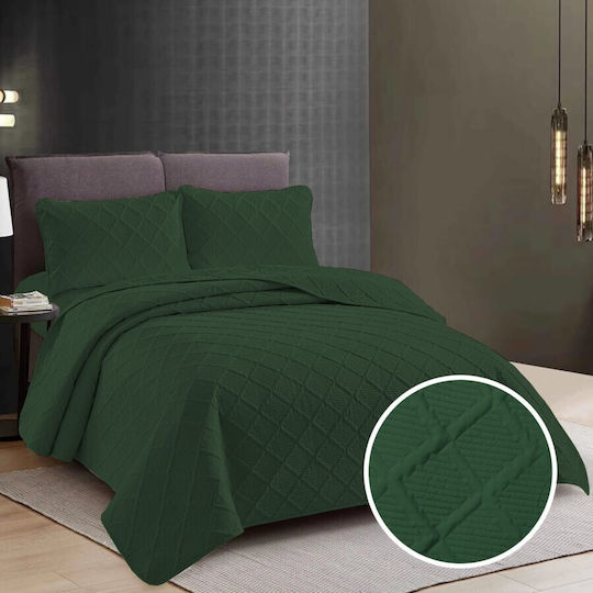 Pucioasa Module Cuvertură Extra-dublu Verde închis 230x250cm 3buc