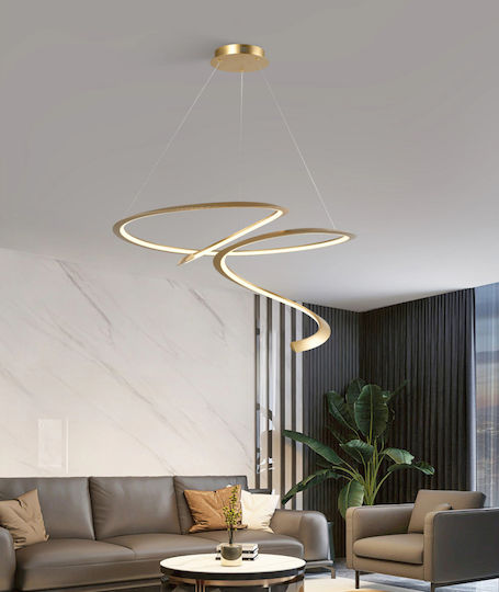 Sun Light Κρεμαστό Φωτιστικό Χρυσό LED 80x150x80εκ.