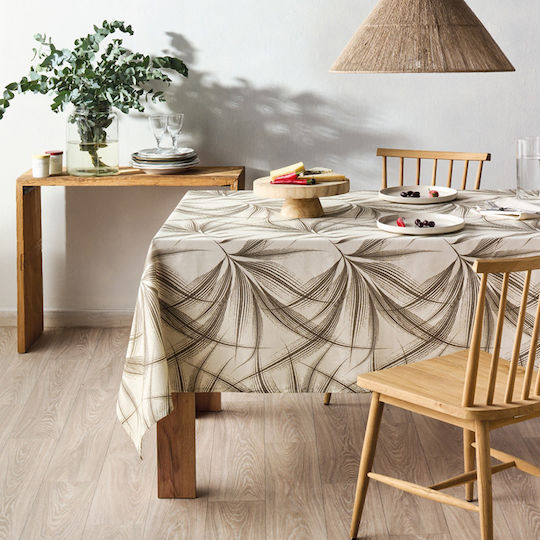 Kentia Τραπεζομάντηλο Σετ Felce Beige-grey 160x230εκ.